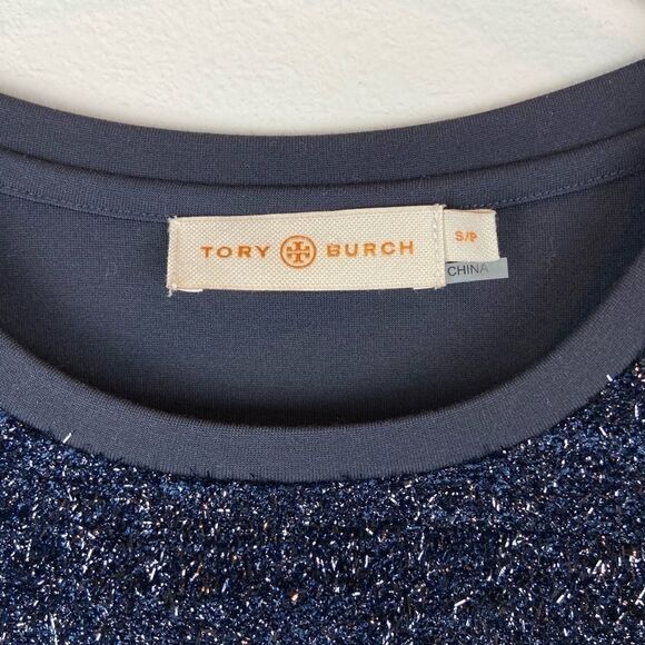 Tory Burch Short-Sleeve Tinsel Shift Dress - Picture 6 of 6